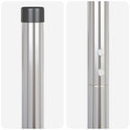 Palo recinzione acciaio verniciato 130 cm argento - Set 2 pezzi