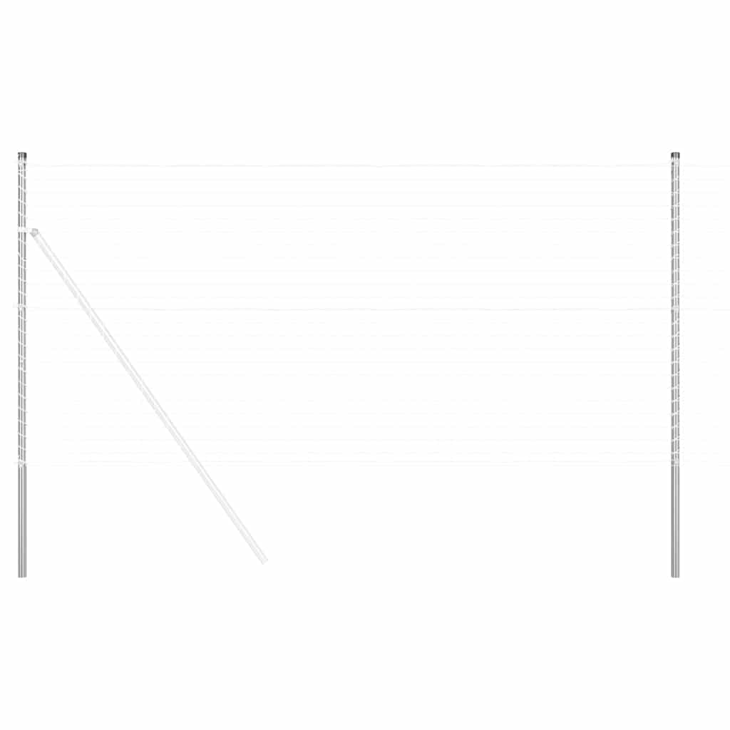 Palo recinzione acciaio verniciato 130 cm argento - Set 2 pezzi