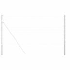 Palo recinzione acciaio verniciato 130 cm argento - Set 2 pezzi