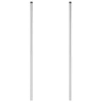 Palo recinzione acciaio verniciato 130 cm argento - Set 2 pezzi