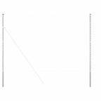 Palo della recinzione 2 pezzi Argento 200 cm - Acciaio verniciato