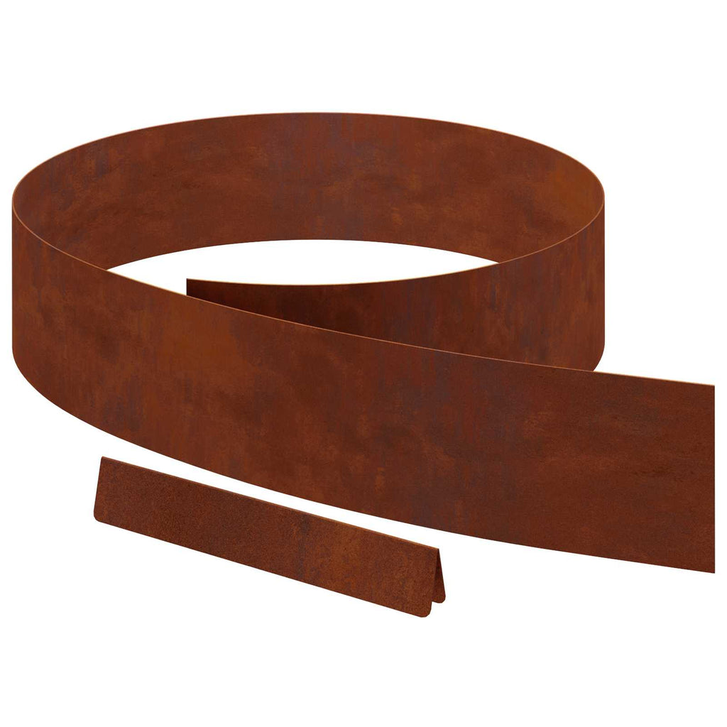 Bordura per Prato in Acciaio Ruggine 450 x 15 cm