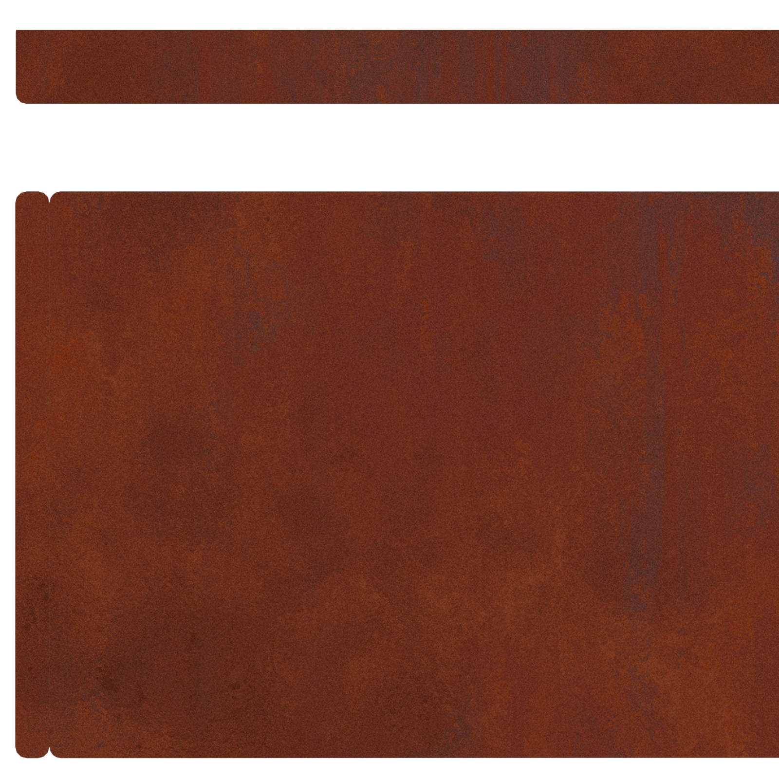 Bordura per Prato 4 pezzi Ruggine 450 x 15 cm