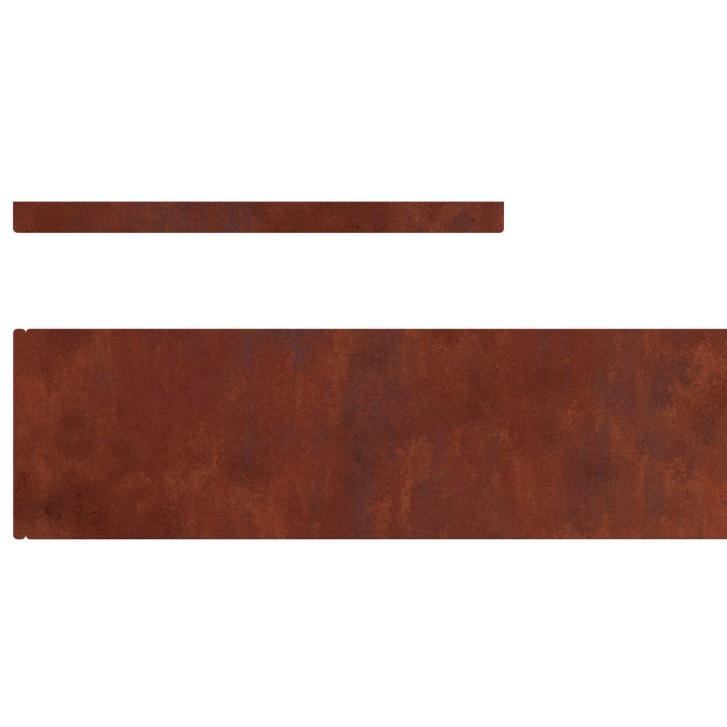 Bordura per Prato 4 pezzi Ruggine 450 x 15 cm