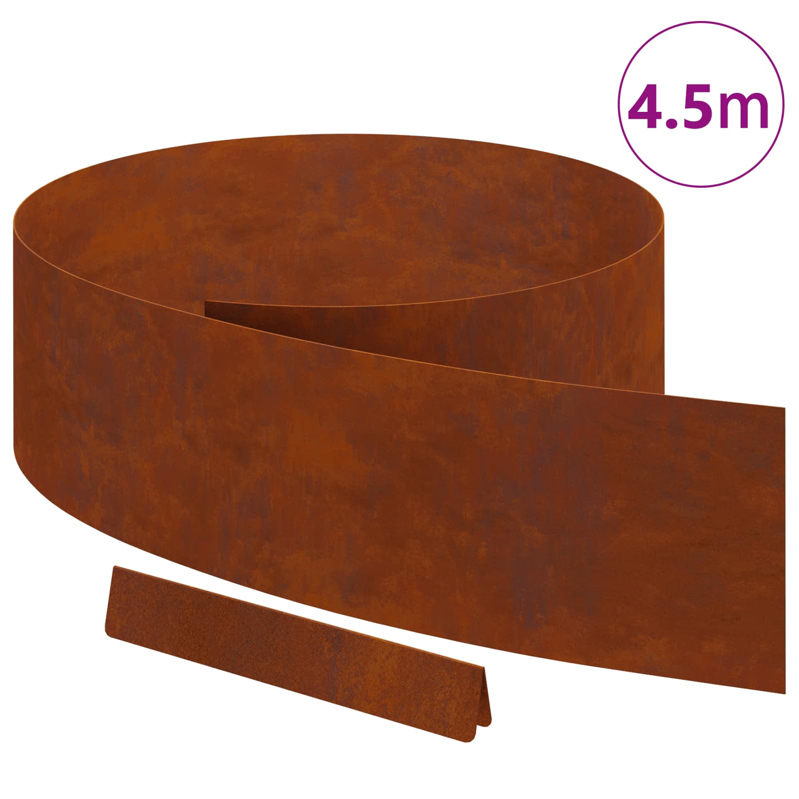 Bordura per Prato in Acciaio Ruggine 450 x 20 cm
