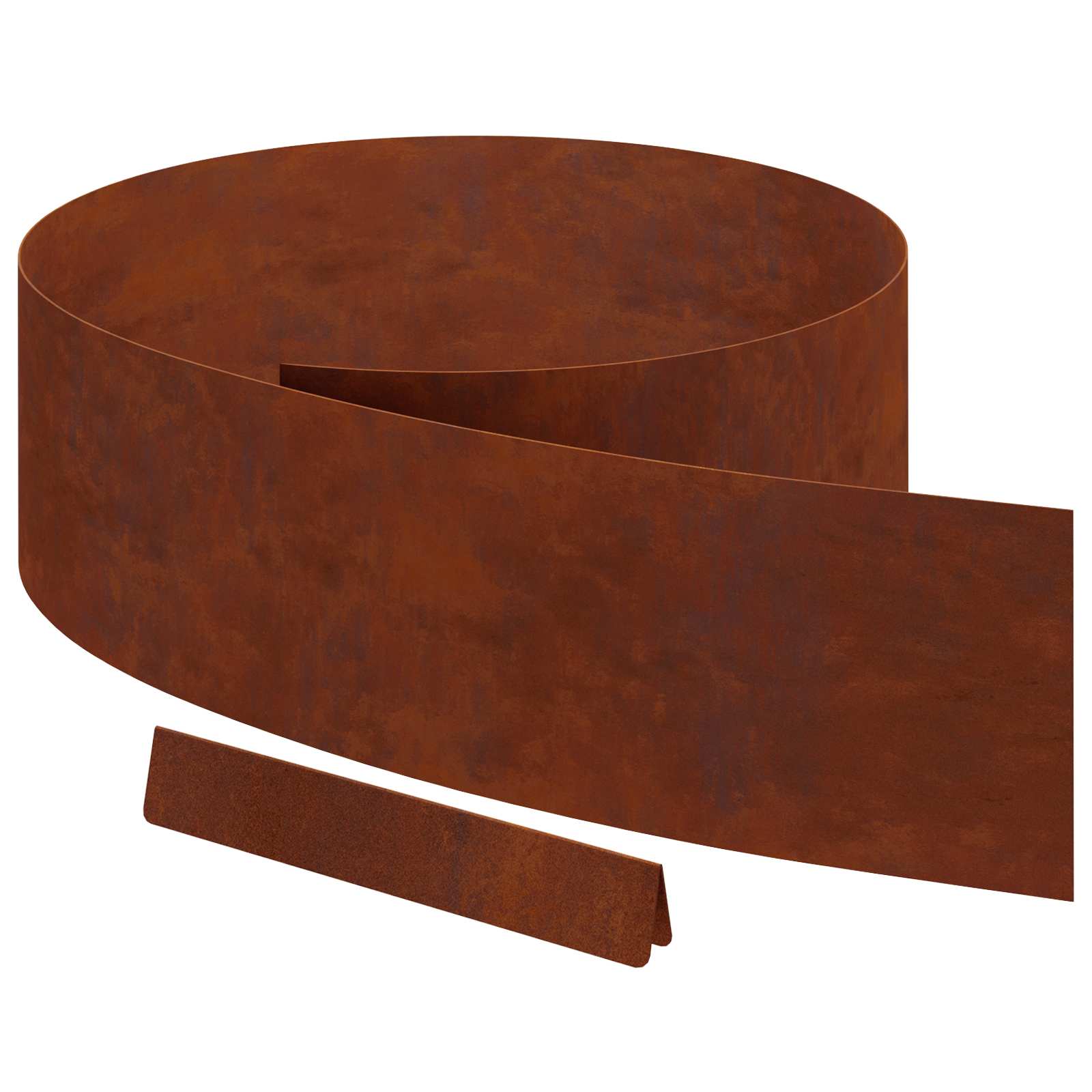 Bordura per Prato 4 pz Acciaio Ruggine 450 x 20 cm