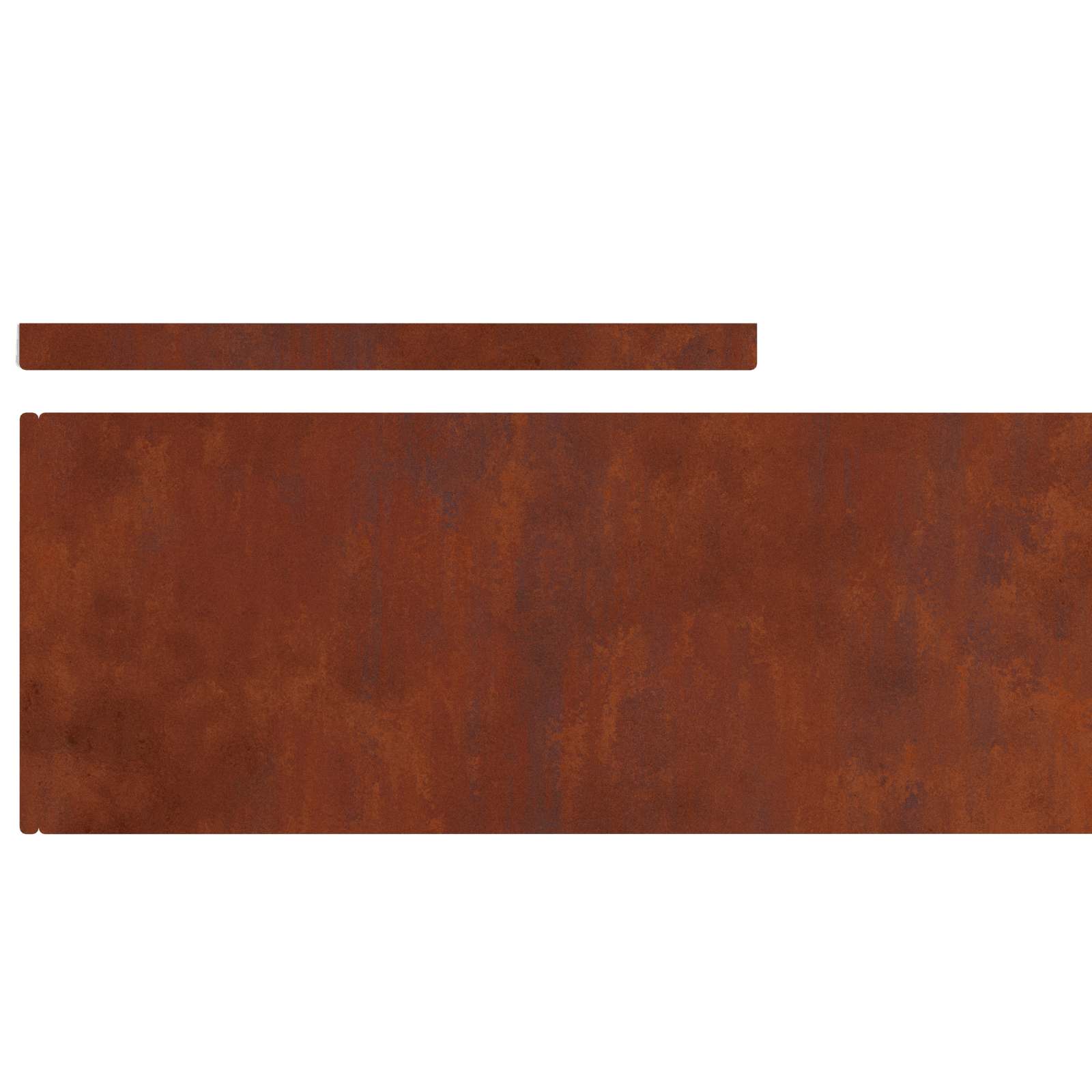 Bordura per Prato 4 pz Acciaio Ruggine 450 x 20 cm