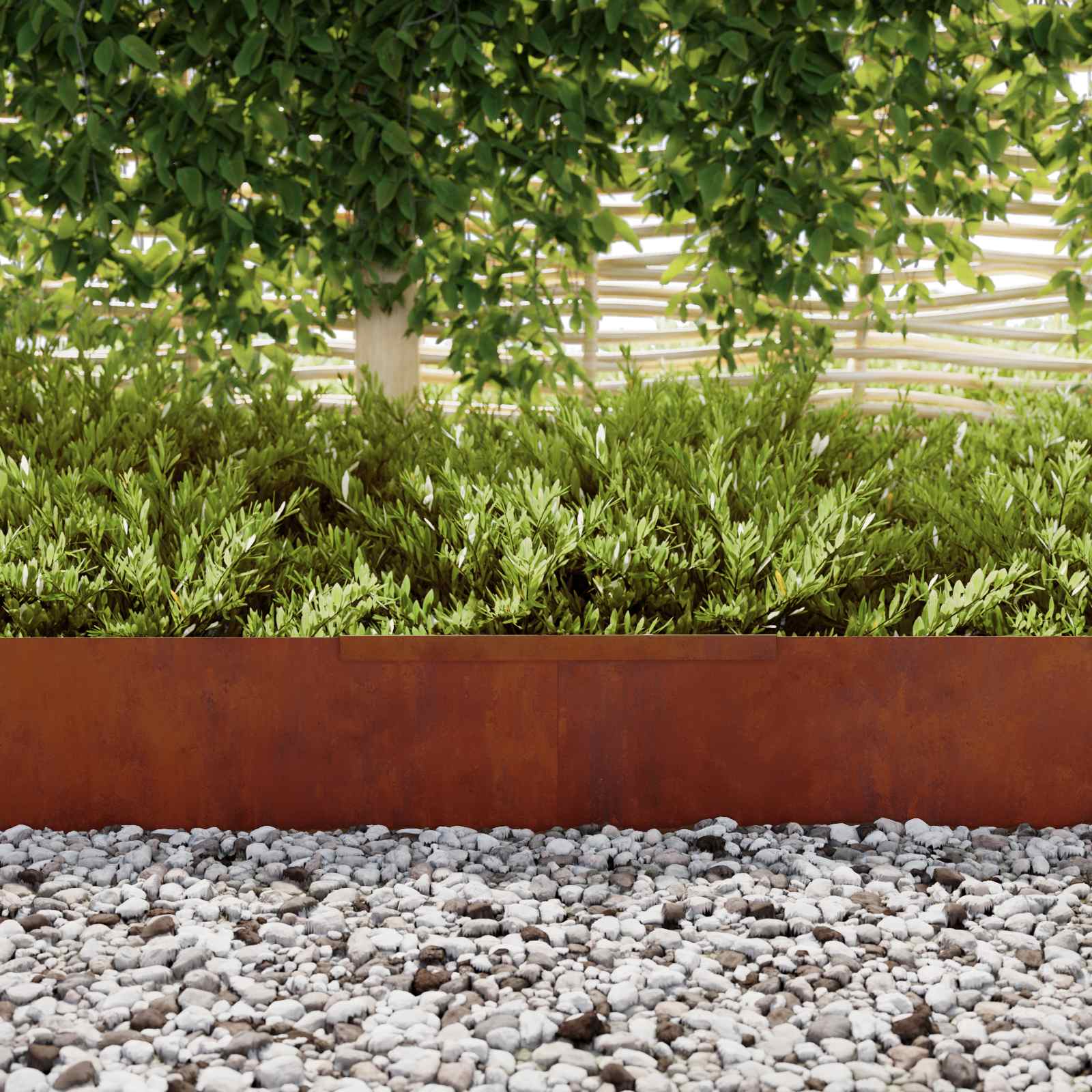 Bordura per Prato in Acciaio Ruggine 450 x 25 cm