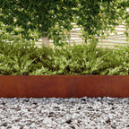 Bordura per Prato 4 pezzi Ruggine 450 x 25 cm Acciaio