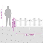 Recinzione per Giardino Woerden Grigio 240 x 115 cm