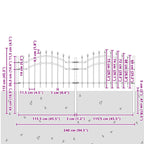 Recinzione per Giardino Woerden Grigio 240 x 115 cm