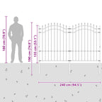 Recinzione per Giardino Woerden Grigio 240 x 190 cm