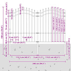 Recinzione per Giardino Woerden Grigio 240 x 190 cm