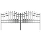Recinzione da Giardino KAMPEN 240 x 118 cm Acciaio Grigio