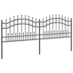 Recinzione da Giardino KAMPEN 240 x 118 cm Acciaio Grigio
