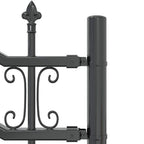 Recinzione da Giardino KAMPEN 240 x 140 cm Acciaio Grigio Mesh