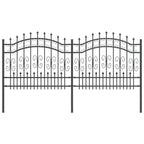 Recinzione da Giardino KAMPEN 240 x 140 cm Acciaio Grigio Mesh