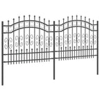 Recinzione da Giardino KAMPEN 240 x 140 cm Acciaio Grigio Mesh