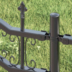 Recinzione da Giardino KAMPEN 240 x 166 cm Acciaio Grigio Mesh