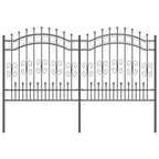 Recinzione da Giardino KAMPEN 240 x 166 cm Acciaio Grigio Mesh
