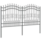 Recinzione da Giardino KAMPEN 240 x 166 cm Acciaio Grigio Mesh