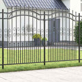 Recinzione da Giardino KAMPEN 240 x 202,5 cm Acciaio Grigio