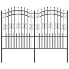 Recinzione da Giardino KAMPEN 240 x 202,5 cm Acciaio Grigio