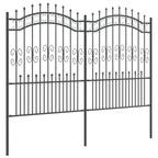 Recinzione da Giardino KAMPEN 240 x 202,5 cm Acciaio Grigio
