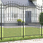 Recinzione per Giardino KAMPEN 240 x 228 cm Acciaio Verniciato Grigio