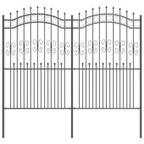 Recinzione per Giardino KAMPEN 240 x 228 cm Acciaio Verniciato Grigio