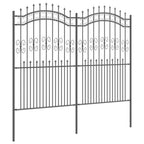 Recinzione per Giardino KAMPEN 240 x 228 cm Acciaio Verniciato Grigio