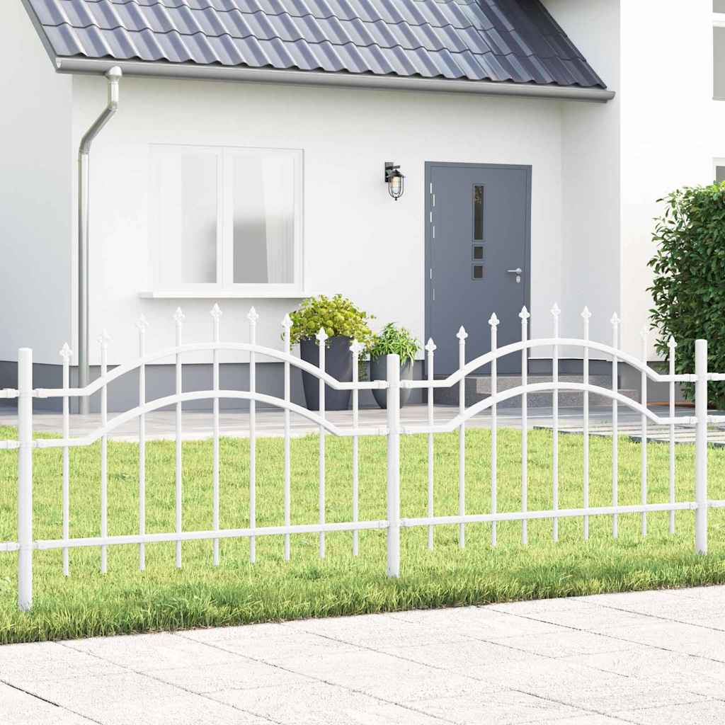 Recinzione da Giardino Woerden Acciaio Bianco 240 x 115 cm