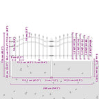 Recinzione da Giardino Woerden Acciaio Bianco 240 x 115 cm