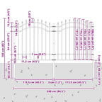 Recinzione da Giardino Woerden Bianco 240 x 165 cm