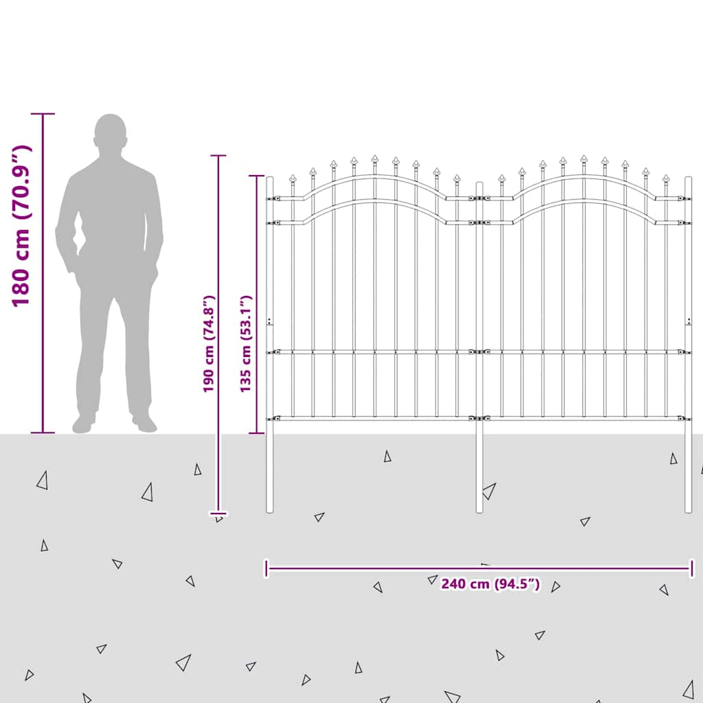Recinzione per Giardino Woerden Bianco 240 x 190 cm