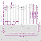 Recinzione per Giardino Woerden Bianco 240 x 190 cm
