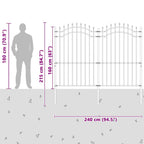 Recinzione da Giardino Woerden Bianco 240 x 215 cm
