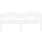 Recinzione da Giardino KAMPEN 240 x 118 cm Acciaio Verniciato Bianco