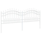 Recinzione da Giardino KAMPEN 240 x 118 cm Acciaio Verniciato Bianco