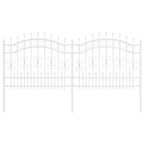 Recinzione da Giardino KAMPEN 240 x 140 cm Acciaio Verniciato Bianco