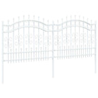 Recinzione da Giardino KAMPEN 240 x 140 cm Acciaio Verniciato Bianco