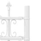 Recinzione da Giardino KAMPEN 240 x 166 cm Mesh Acciaio Bianco
