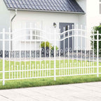 Recinzione da Giardino KAMPEN 240 x 166 cm Mesh Acciaio Bianco