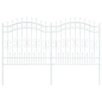 Recinzione da Giardino KAMPEN 240 x 166 cm Mesh Acciaio Bianco