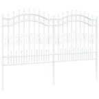 Recinzione da Giardino KAMPEN 240 x 166 cm Mesh Acciaio Bianco