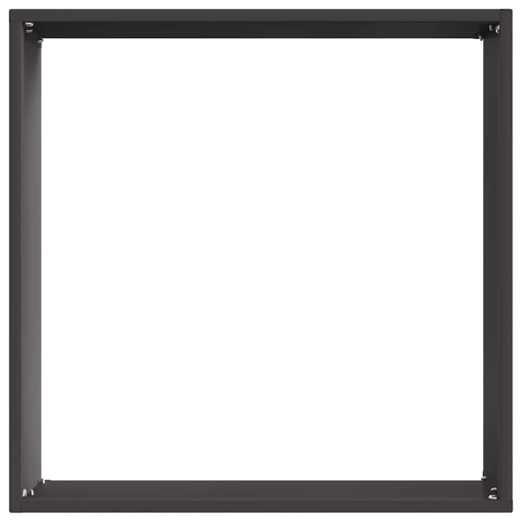 Bordura per Prato 6 pezzi Nero 40 x 40 x 13 cm Acciaio