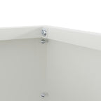 Bordura per Prato 6 pezzi Bianco 40 x 40 x 13 cm Acciaio