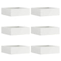 Bordura per Prato 6 pezzi Bianco 40 x 40 x 13 cm Acciaio