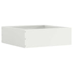Bordura per Prato 6 pezzi Bianco 40 x 40 x 13 cm Acciaio