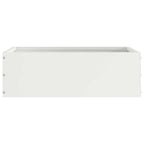 Bordura per Prato 6 pezzi Bianco 40 x 40 x 13 cm Acciaio